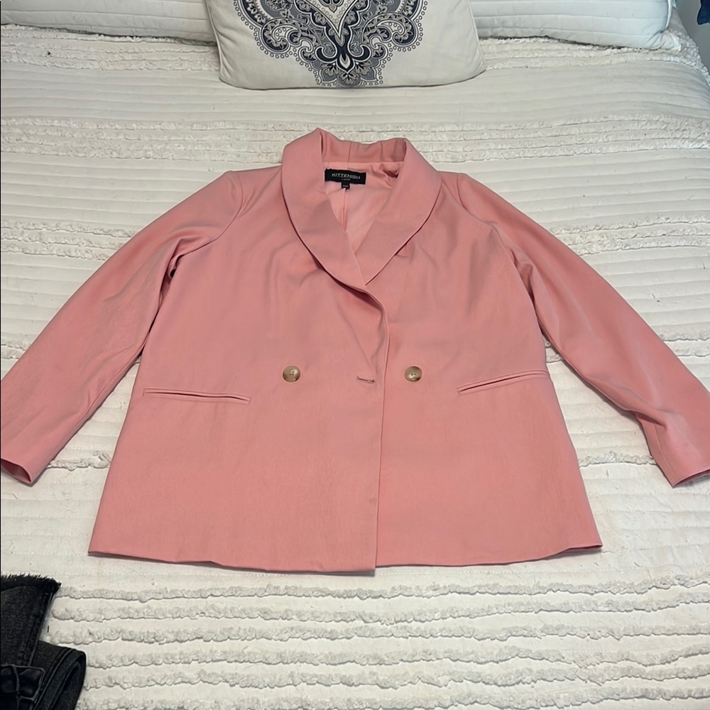 Pink Double-Breasted Women's Jacket